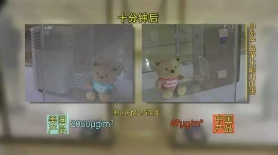 空气净化器净化能力测试 空气净化器的PM2.5净化能力比拼,国产完胜,购空气净化器选高洁雅,国产好货。